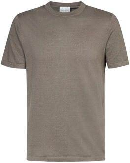 Profuomo T-shirt met korte mouwen Bruin - XL