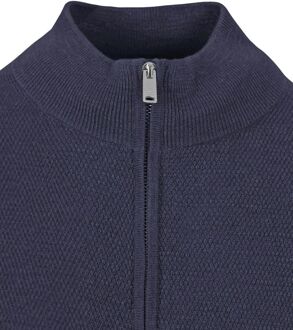 Profuomo Vest Textured Navy Donkerblauw - L,M,XL