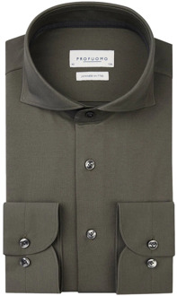 Profuomo X-Cutaway Overhemd Donkergroen Profuomo , Green , Heren - L,M,S,Xs,3Xl,5Xl