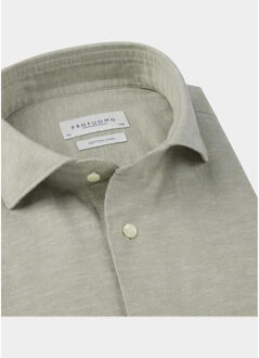 Profuomo Zakelijk overhemd heren ppxh10010/f Groen - 43 (XL)