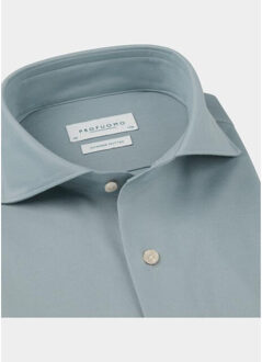 Profuomo Zakelijk overhemd heren ppxh10032/h Blauw - 40 (M)