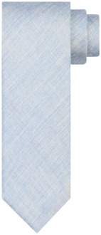 Profuomo Zijden Print Blauwe Stropdas Profuomo , Blue , Heren - ONE Size