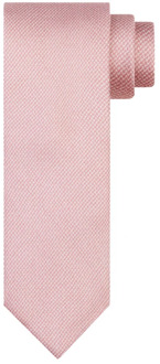 Profuomo Zijden Print Koraal Stropdas Profuomo , Pink , Heren - ONE Size