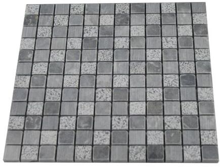 Progetto Mosaic stone chip 23x23 tv-ms 174 Grijs,Lichtgrijs,Mix