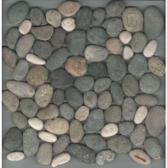 Progetto Pebblestone mozaiek mix 29,4x29,4 cm, prijs per stuk, naturel