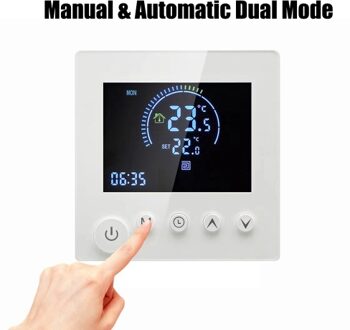 Programmable Smart Wall Thermostat NTC Sensor LCD Display Touch Button Electric Heating Warm Floor Underfloor Digital Thermoregulator Temperature Controller for Home Room