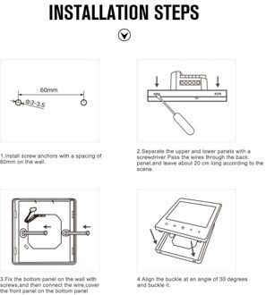 Programmable Smart Wall Thermostat NTC Sensor LCD Display Touch Button Water Heating Warm Floor Underfloor Digital Thermoregulator Temperature Controller for Home Room