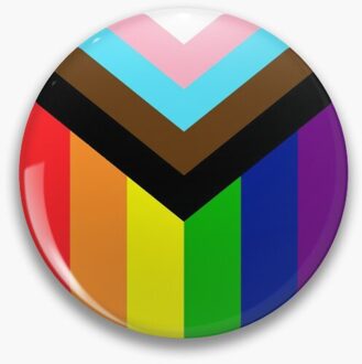 Progressieve Regenboog Vlag Pride Zacht Email Pin Badge Decoratieve Kleding Badge Revers Pin Broche Sieraden Voor Vrouwen