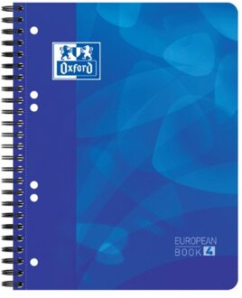 Projectboek Oxford School A5+ 6-gaats lijn 120vel blauw Zwart