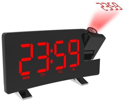 Projectie Alarm Voice Praten Wekker Elektronische Digitale Projector Horloge Bureau 12/24-Uur Temperatuur Display 3