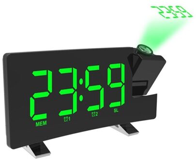 Projectie Alarm Voice Praten Wekker Elektronische Digitale Projector Horloge Bureau 12/24-Uur Temperatuur Display
