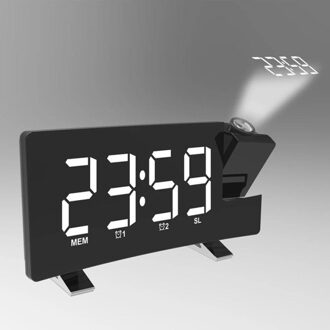 Projectie Alarm Voice Praten Wekker Elektronische Digitale Projector Horloge Bureau 12/24-Uur Temperatuur Display