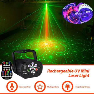Projection Lamp Stage Lighting Show for Home Party KTV DJ Dance Floor 60 Patterns RGB LED Disco Light 5V USB Recharge RGB Laser