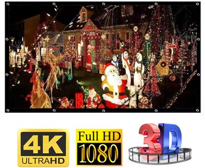 Projector Eenvoudige Gordijn Anti-Licht Screen100 120 Centimeter Home Outdoor Office Draagbare 3d Hd Projector Scherm 100 duim