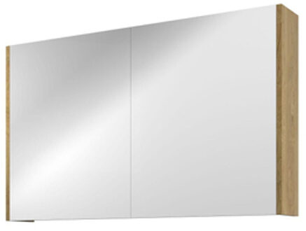Proline Spiegelkast Comfort met spiegel op plaat aan binnenzijde 2 deuren 100x14x60cm Ideal oak 1808652 Ideal Oak (Hout)