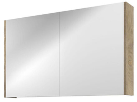 Proline Spiegelkast Comfort met spiegel op plaat aan binnenzijde 2 deuren 100x14x60cm Raw oak 1808651 Raw Oak (Hout)