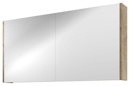 Proline Spiegelkast Comfort met spiegel op plaat aan binnenzijde 2 deuren 120x14x60cm Raw oak 1808701 Raw Oak (Hout)