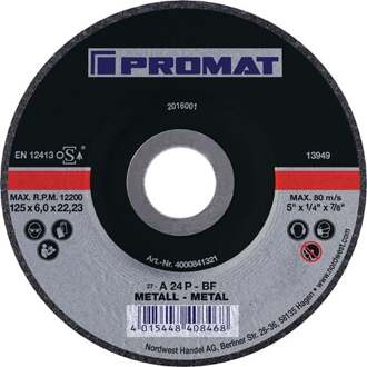 Promat/Tecwerk Afbraamschijf | D180xS8mm | gebogen staal | gat 22,23 mm - 4000841322