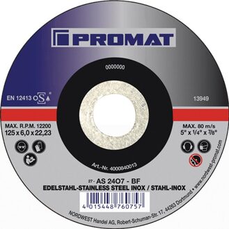 Promat/Tecwerk Afbraamschijf | D230xS6mm | gebogen universele | gat 22,23 mm - 4000840015
