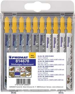 Promat/Tecwerk Decoupeerzaag-assortiment | 10-delig voor hout - 4000814678