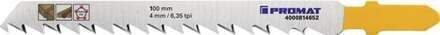 Promat/Tecwerk Decoupeerzaagblad | totale lengte 100 mm | tandverdeling 4 mm dikte 1,45 mm | HCS | 5 stuks / kaart - 4000814652