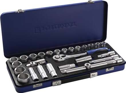Promat/Tecwerk Dopsleutelset | 27-delig 1/2 inch | sleutelwijdtes 10-32 mm | aantal tanden 36 6-Kant - 4000821189