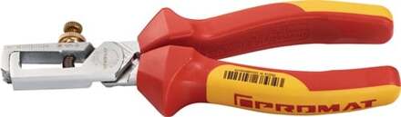 Promat/Tecwerk Draadstriptang | lengte 160 mm VDE | verchroomd meercomponenten mantels | met openingsveer - 4000810418