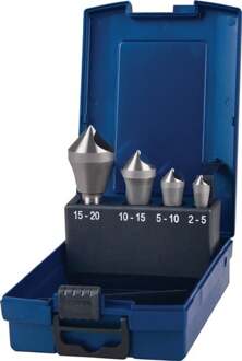 Promat/Tecwerk Dwarsgatverzinkborenset | 2-5/5-10/10-15/15-20 mm | HSS-Co | 4 delig kunststof cassette - 4000865500