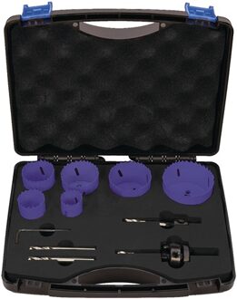 Promat/Tecwerk Gatenzagenset | 10-delig 22-68 mm | snijdiepte 38 mm HSS-Co8 - 4000800192