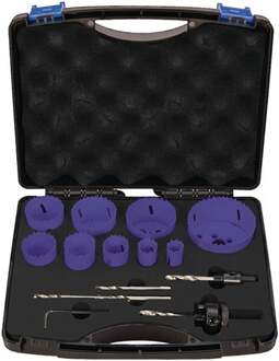 Promat/Tecwerk Gatenzagenset | 13-delig 19-68 mm | snijdiepte 38 mm HSS-Co8 - 4000800193