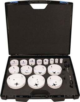 Promat/Tecwerk Gatenzagenset | 17-delig 19-114 mm | snijdiepte 38 mm bimetaal - 4000814647
