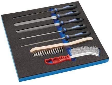 Promat/Tecwerk Gereedschapsmodule | 7-delig 2/3-module | vijlen, staalborstels - 4000871246