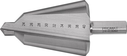 Promat/Tecwerk Getrapte plaatboor | boorbereik 24-40 mm | HSS totale lengte 89 mm | snedeaantal 2 - 4000862034