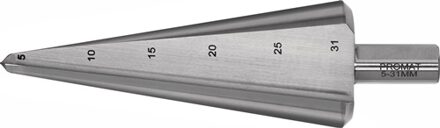 Promat/Tecwerk Getrapte plaatboor | boorbereik 5-31 mm | HSS totale lengte 103 mm | snedeaantal 2 - 4000862037