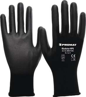 Promat/Tecwerk Handschoen | Blackstar NPU | maat 8 (L) zwart | EN 388 PBM-categorie II | EN 388 - 12 stuks - 4000371605