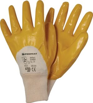 Promat/Tecwerk Handschoen | Ems | maat 9 geel | bijzonder hoogwaardige nitril coating | EN 388 PSA-categorie II - 4000371275