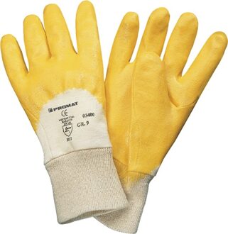 Promat/Tecwerk Handschoen | lip | maat 7 geel | nitril coating | EN 388 PSA-categorie II - 4000371280