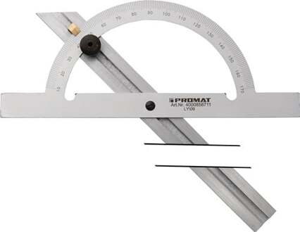 Promat/Tecwerk Hoekmeter | gradenboog-d. 100 mm | raillengte 150 mm - 4000858710