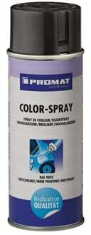 Promat/Tecwerk Kleurspray | diepzwart | hoogglanzend | RAL 9005 | 400 ml | spuitbus - 4000354210