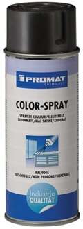 Promat/Tecwerk Kleurspray | diepzwart | zijdemat | RAL 9005 | 400 ml | spuitbus - 4000354203