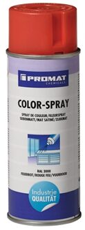 Promat/Tecwerk Kleurspray | vuurrood | zijdemat | RAL 3000 | 400 ml | spuitbus - 4000354200