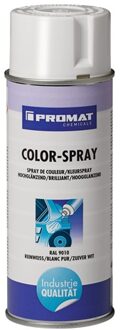 Promat/Tecwerk Kleurspray | zuiver wit | hoogglanzend | RAL 9010 | 400 ml | spuitbus - 4000354211