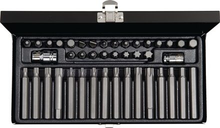 Promat/Tecwerk Krachtdoppenset | 40-delig | lang, sleuf/PH/i6-KT./XZN/T | i.plaatstalen kist - 4000820340