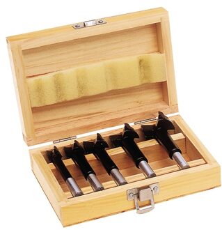 Promat/Tecwerk Kunstboorset | 5-delig met hardmetalen inzetstukken | d. 15, 20, 25, 30, 35 mm | houten koffer - 4000863755