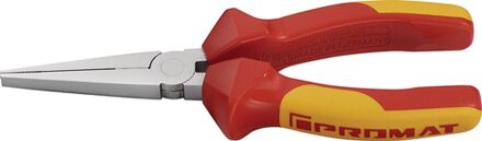 Promat/Tecwerk Langbektang | totale lengte 160 mm | tang verchroomd lang, plat | VDE meercomponenten mantels - 4000810271