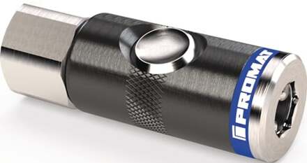 Promat/Tecwerk Luchkoppeling met drukknopontgrendeling | DN 7,4, binnenschroefdraad aluminium | schroefdraad G 3/8? 15,39 mm - 4000351994