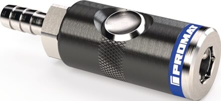 Promat/Tecwerk Luchkoppeling met drukknopontgrendeling | DN 7,4, tuit aluminium | slangwijdte LW 6 - 4000351996