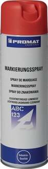 Promat/Tecwerk Markeringsspray | lichtgevend | rood | 500 ml | spuitbus - 4000354086