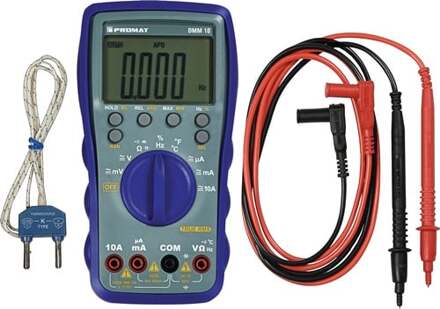 Promat/Tecwerk Multimeter | DMM 10 | 0-600 V AC/DC | WAAR RMS | Temperatuur - 4000828844