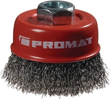 Promat/Tecwerk Potborstel | d. 60 mm draaddikte 0,3 mm | RVS | 12500 min-¹ - 4000841161